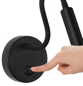 Brilagi - LED Lampada flessibile da muro MAYA LED/3W/230V 4000K nero