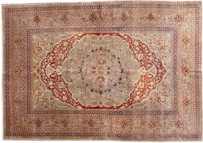 Tabriz Tappeto 180x130 Rosa (Iran) Annodato A Mano