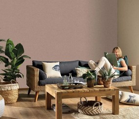 Carta da parati grande Unis marrone, 106 cm x 10 m