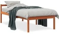 Letto per Anziani Marrone Cera 90x190 cm Legno Massello di Pino 844151