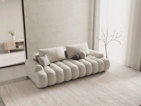Divano letto Linz 4 posti con vano contenitore in tessuto strutturato – L250 cm