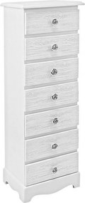 Cassettiera Blanc 7 Cassetti in Legno...