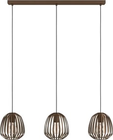 Eglo 901098 - Lampadario a sospensione con cavo ESPINAL 3xE27/40W/230V, finitura bronzo