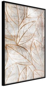 Poster  Copper Leaves  Cornice Quadri Cornice nera, Larghezza x Altezza Home decor 30x45