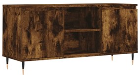 Mobile Porta TV Rovere Fumo 104x35x50 cm in Legno Multistrato