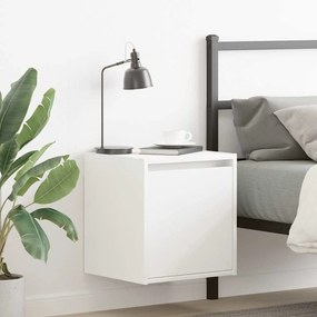 Comodini A Muro 2 Pz Bianchi 38x34x40 Cm /