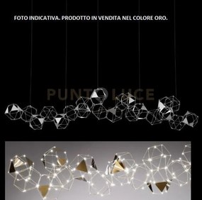 Lucciola 21 pro lampada a sospensione, oro con triangolo in metall...