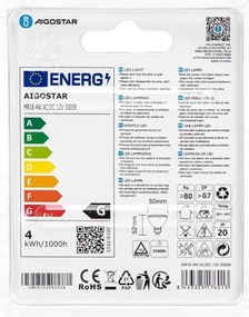 Lampadina LED MR16 GU5,3/4W/12V 3000K - Aigostar