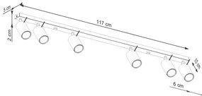 Sollux SL.1505 - Faretto RING 6xGU10/10W/230V verde