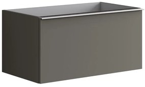 Mobile da bagno sotto lavabo Pixel plain grigio laccato opaco L 80 x H 40 x P 45.5 cm 1 cassetto, lavabo non incluso