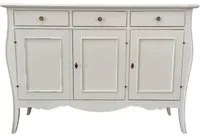 Madia credenza 3 porte in legno bianco opaco l.151.p.50 h.105