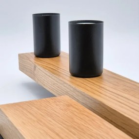 Lampadario a plafone MATTE 4xE27/15W/230V nero/quercia