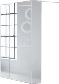 Box doccia walk-in Wens, vetro 6 mm, H 200 cm, profilo bianco