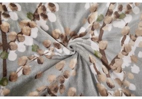 Set copripiumino e federa grigio in micropile per letto singolo 140x200 cm Branches – My House