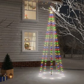 Albero di Natale con Puntale e LED di varie intensità e altezze, Colorato / 300 cm / 310