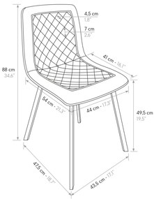AULENA - sedia di design moderno in velluto