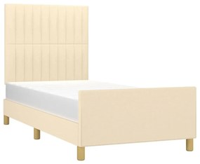 Giroletto senza materasso crema 80x200 cm in tessuto
