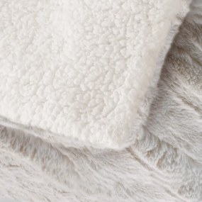 Coperta color crema in micropile 180x220 cm Foxy – douceur d'intérieur