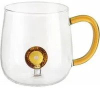 Mug in vetro borosilicato 380 ml arancia