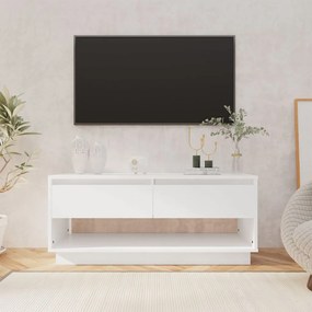 Mobile tv bianco 102x41x44 cm in legno multistrato