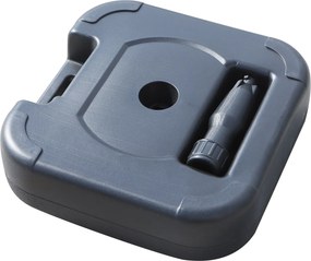 Base per Ombrellone da Giardino Ø38 Riempibile 20-30 Kg HDPE Nero 46x45x26 cm...