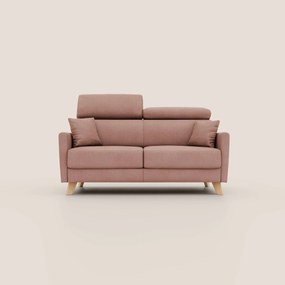 Francy divano letto matrimoniale con poggiatesta regolabili in tessuto impermeabile e smacchiabile T17 rosa