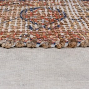 Tappeto tessuto a mano in misto juta di colore naturale 120x170 cm Miley - Flair Rugs