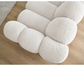 Divano bianco con rivestimento in bouclé 232 cm Hippolyte – Bobochic Paris