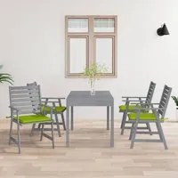 Sedie Pranzo per Esterni con Cuscini 4 pz Legno Massello Acacia cod mxl 8605