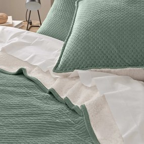 Set con copriletto e federa verde in sherpa 220x240 cm Mylene – douceur d'intérieur