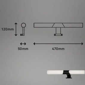 Briloner 3113-115 - Illuminazione a LED per specchi da bagno LED/12W/230V IP44 nero
