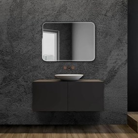 Specchio serigrafato bagno con telaio 80x60 cm installazione reversibile