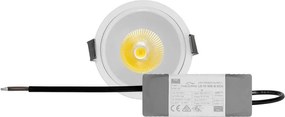 Faro da Incasso 12W Foro Ø75mm Bianco IP40 CCT BRIDGELUX LED 3 Parabole Colore Bianco Variabile CCT