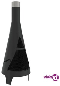 vidaXL Stufa da Giardino con Attizzatoio 45x45x122 cm in Acciaio