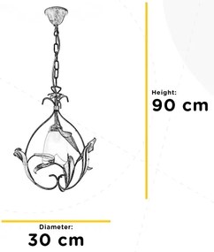 ONLI - Lampadario a sospensione con catena LUCREZIA 1xE14/6W/230V bronzo