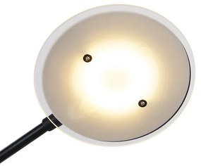 Lampada da terra nera con braccio da lettura con LED e porta USB - Sevilla