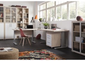Cassettiera 3 cassetti 45x61.5 Rovere riviera e Bianco matt - Pratico