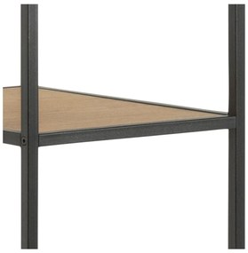 Armadio a vista nero-color legno naturale effetto rovere 77x165 cm Seaford - Actona