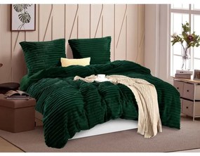 Lenzuola di peluche - verde scuro 3 parti: 1pc 160x200 + 2pc 70x80