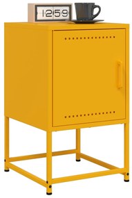 Comodino giallo senape 36x39x60,5 cm in acciaio
