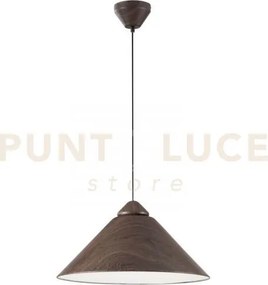 Lampadario a sospensione bigbang marrone e bianca 1 luce attacco e2...