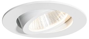Faretto da incasso bianco 6,8 cm con LED 750 lm dimmerabile IP65 - Gaius