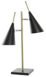 Lampada da tavolo DKD Home Decor Nero Dorato Metallo 25 W 220 V 38 x 16 x 64 cm