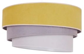 Duolla - Lampadario a sospensione con filo TRIO 1xE27/15W/230V diametro 45 cm giallo/grigio/bianco