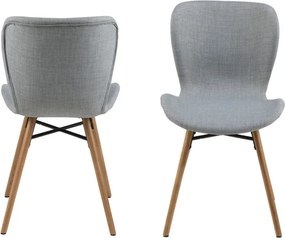 Set di 2 sedie da pranzo grigio chiaro Batilda - Actona