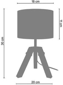 Tosel  Lampade d’ufficio lampada da comodino tondo legno bianco  Tosel