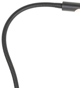 Lampada da tavolo a morsetto nera incl. LED con dimmer touch - Lionard