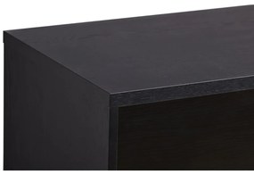 Cassettiera bassa nera in rovere 188x75 cm Ende - Woodman