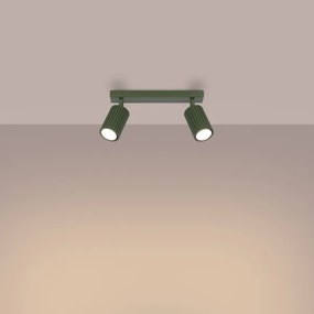 Sollux SL.1618 - Faretto KARBON 2xGU10/10W/230V verde