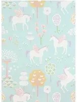 Majvillan Carta da parati True Unicorns - Turquoise/ Lilac/ Pink/ Green/ Yellow/ White